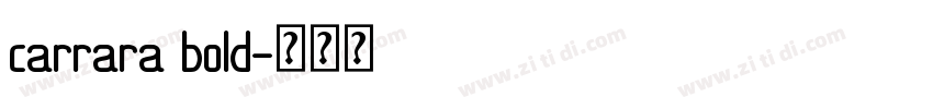 carrara bold字体转换